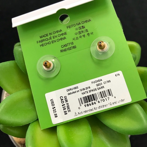 Kate Spade Fuchsia Gumdrop Earrings - Picture 5 of 6